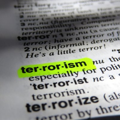 A page showing the definition of terrorism